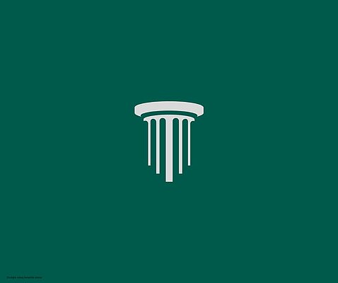 Emblem stebra na zeleni podlagi