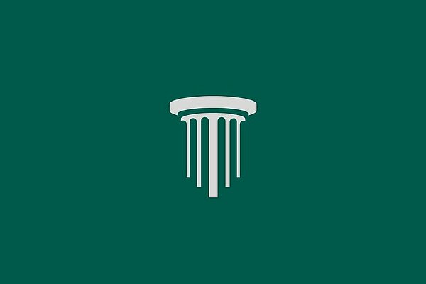 Emblem stebra na zeleni podlagi